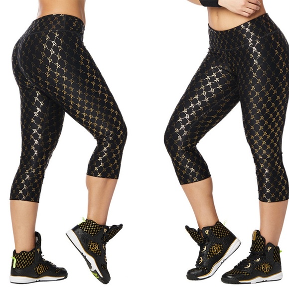 zumba metallic leggings